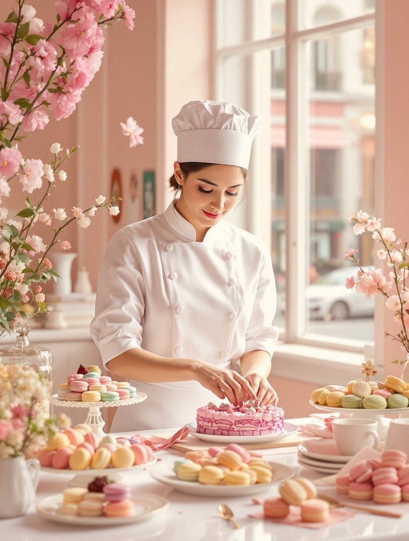 甜点师的巴黎 美食电影 高清海报 甜点师的巴黎 - 2019美食电影海报